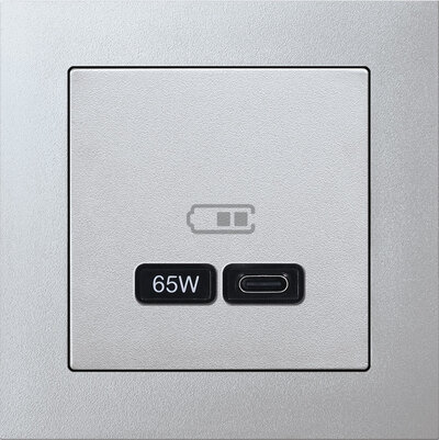 M-Pure High-Power USB-Ladestation, Aluminium, 65W